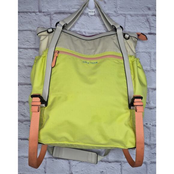 RARE Cole Haan Performance Grand Series Summer Lime Backpack Tote Bag Travel. main image 9